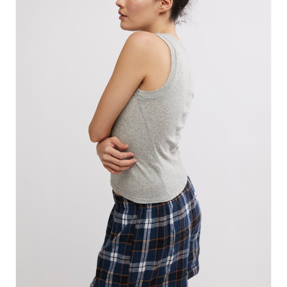 FREE PEOPLE Sunday Morning Boxer Shorts / Midnight Combo - Picture 3 of 7